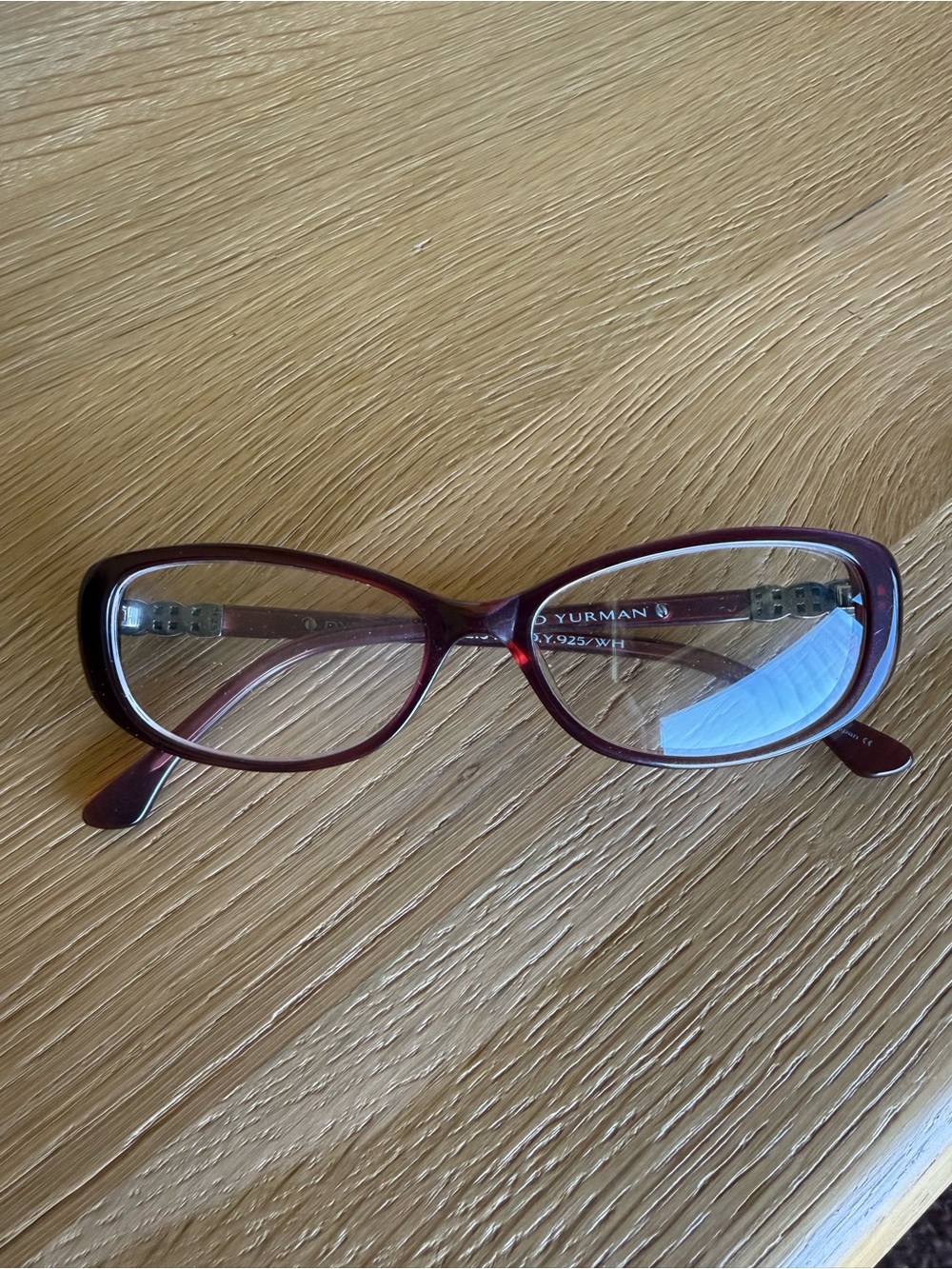 David Yurman DY065 06SS Ladies Womenβs Maroon Cat Eye Eyeglass Frames 52-15-135
